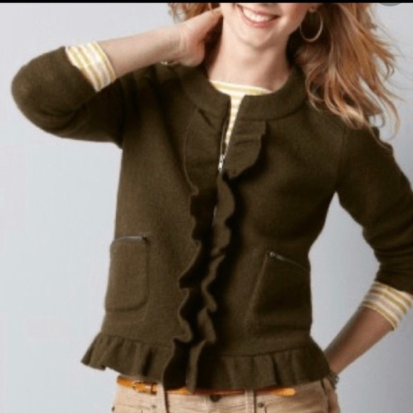 ⭐️Loft Wool Ruffled Blazer⭐️ - Picture 1 of 6